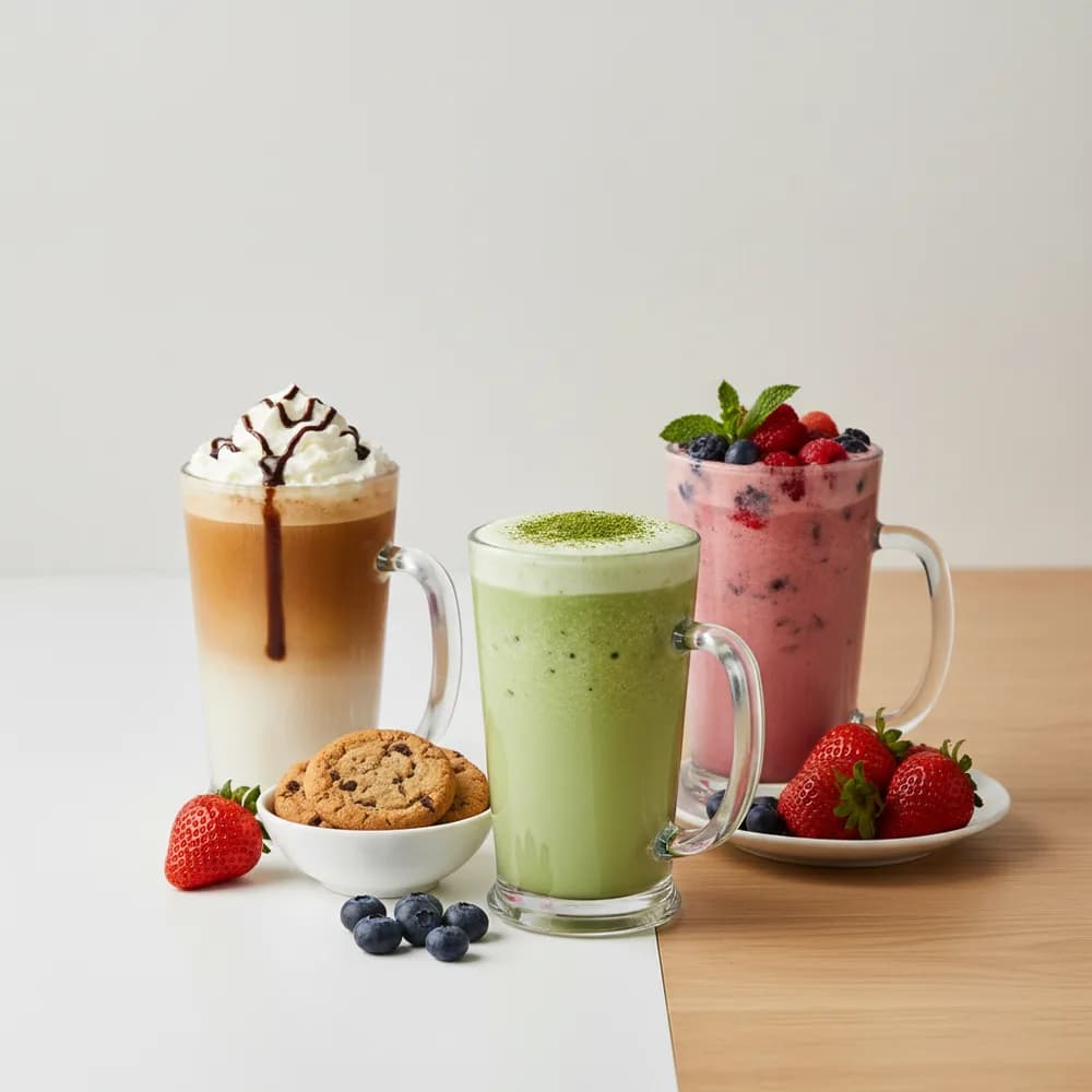 FRAPPE (Buz,süt,kahve,meyve, sütkrema)